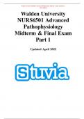 Walden University NURS6501 Advanced Pathophysiology Midterm & Final Exam Part 1 Updated April 2022 Walden University NURS6501 Advanced Pathophysiology Midterm & Final ExamPart 1 &period; Latest updated NURS 6501 Advanced Pathophysiology Midterm & Final Exam Part