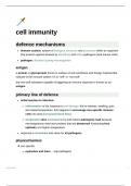 CELL IMMUNITY notes A* , AQA biology summarised notes