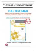 INTRODUCTORY CLINICAL PHARMACOLOGY 12TH EDITION BY SUSAN FORD TEST BANK - Q&A WITH RATIONALE (GRADED A+) BEST 2023