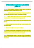 AP World History Unit 2 Latest 2022 Rated A&plus;