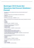 Bontrager CH 8 Exam Set  Questions And Correct Solutions |  Passed
