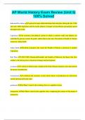 AP World History Exam Review &lpar;Unit 5&rpar; 100&percnt; Solved