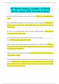 AP World History Chapter 16 Study Guide Latest 2022 Already Passed