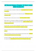 AP World History Chapter 16 Quiz Latest 2022 Graded A&plus;