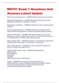 MH701 Exam 1 Questions And  Answers Latest Update