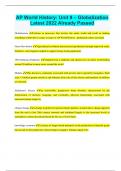AP World History&colon; Unit 9 &ndash; Globalization Latest 2022 Already Passed