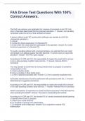 FAA Drone Test Questions With 100&percnt; Correct Answers&period;