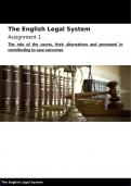 unit 23 : The English Legal System Assignment 1 (Learning Aim A & B) (All Criteria Met)