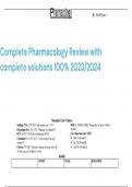 Complete Pharmacology Review with complete solutions 100&percnt; 2023&sol;2024