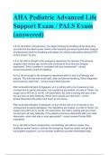 AHA Pediatric Advanced Life Support Exam / PALS Exam (answered)