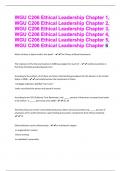 WGU C206 Ethical Leadership Chapter 1, WGU C206 Ethical Leadership Chapter 2, WGU C206 Ethical Leadership Chapter 3, WGU C206 Ethical Leadership Chapter 4, WGU C206 Ethical Leadership Chapter 5, WGU C206 Ethical Leadership Chapter 6 Questions With Complet