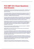 FCC EMT CH 3 Exam Questions  And Answers