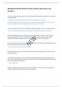 RN Mental Health Online Practice 2019 A Questions and Answers