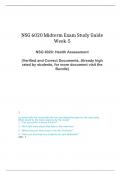 NSG 6020 week 5 midterm Study guide, NSG 6020/ NSG6020 : Health Assessment, South University, Savannah