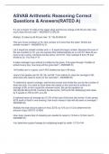 ASVAB Arithmetic Reasoning Correct Questions & Answers&lpar;RATED A&rpar;