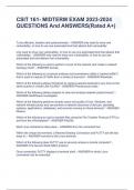 CSIT 161- MIDTERM EXAM 2023-2024 QUESTIONS And ANSWERS&lpar;Rated A&plus;&rpar;