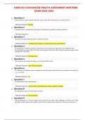 NURS 6512 ADVANCED HEALTH ASSESSMENT MIDTERM  EXAM 2022-2025  