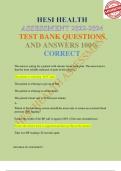 HESI HEALTH ASSESSMENT 2022-2024 TEST BANK QUESTIONS AND ANSWERS 100&percnt; CORRECT
