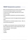 PMHNP Study/practiceQuestions & Answers 2023 ( A+ GRADED 100% VERIFIED)