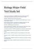Biology Major Field  Test Study Set