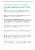 PROPHECY HEALTH MEDICAL SURGICAL RN A 2024&sol; ACTUAL EXAM QUESTIONS AND CORRECT ANSWERS&sol; VERIFIED EDITION ALREADY GRADED A&plus;