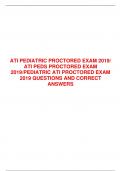 PEDIATRIC ATI PROCTORED EXAM 2023 QUESTIONS AND CORRECT ANSWERS (A+ GUARANTEED)