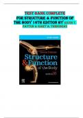 TEST BANK COMPLETE For Structure & Function of the Body 16th Edition by Kevin T. Patton & Gary A. Thibodeau