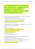 ATI COMPREHENSIVE PREDICTOR  REAL EXAM 180 + COMPLETE SET  QUESTIONS AND CORRECT  ANSWERS.(LATEST UPDATE WITH 100% GUARANTEE PASS !!)