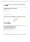 ATI Pharmacology 2019 EXAM QUESTION AND ANSWERS WITH NGN