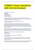 CYBR271 Exam Questions with Correct Answers 