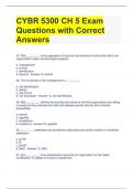 CYBR 5300 CH 5 Exam Questions with Correct Answers 