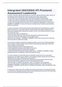 Intergrated (20232024) ATI Proctored  Assessment Leadership