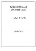 NSG 3029 EXAM &lpar; SOUTH UNI &rpar; 20232024&period;