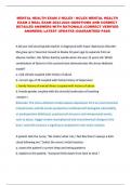 MENTAL HEALTH EXAM 2 NCLEX  NCLEX MENTAL HEALTH EXAM 2 REAL EXAM 2023-2024 QUESTIONS AND CORRECT DETAILED ANSWERS WITH RATIONALE &lpar;CORRECT VERIFIED ANSWERS&rpar; LATEST UPDATES &vert;GUARANTEED PASS