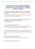 PCT DAVITA &lpar;RN&rpar; FINAL EXAM 2023&sol;2024 REAL    QUESTIONS AND 100&percnt; CORRECT & VERIFIED ANSWERS LATEST UPDATED 2023 FALL SPRING SESSION&lpar;A&plus; GRADE