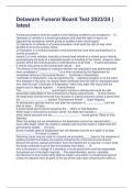 Delaware Funeral Board Test 2023&sol;24 &vert; latest