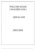POLI 1001 EXAM ( WALDEN UNI ) QNS & ANS 20232024.
