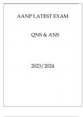 AANP LATEST EXAM QNS & ANS 20232024&period;
