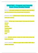 CHAPTER 1&period; Property and Casualty Exam Texas Already Passed