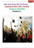      Hesi Exit Exam RN V2 Review  Questions With 100&percnt; Verified  Answers &lpar;160 Q&A&rpar;  Graded A&plus;&period; 
