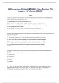 RN Pharmacology A Relias A&vert; 2023&sol;2024 &vert; Exam Questions With  Answers &vert; 100&percnt; Correct AGRADE Quiz 6