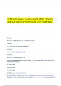   HESI Admission assessment Math practice test questions and answers well illustrated.