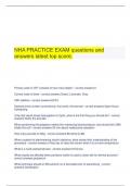  NHA PRACTICE EXAM questions and answers latest top score.