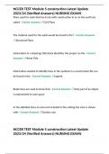 NCCER TEST Module 5 construction Latest Update 2023&sol;24 &lpar;Verified Answers&rpar; NURSING EXAMS