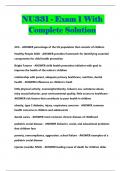 NU331 BUNDLED EXAMS WITH SOLUTION