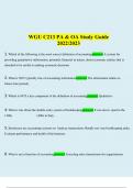 WGU C213 PA & OA Study Guide 2022&sol;2023