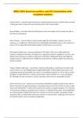 WGU C963 American politics and US Constitution with complete solution 