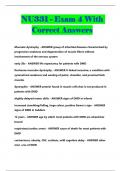 NU331 - Exam 4 With Correct Answers