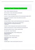 Practice Test- Chemo Certification Questions and Answers