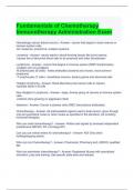 Fundamentals of Chemotherapy Immunotherapy Administration Exam